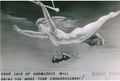 No 77 Squadron Association Interesting Shots photo gallery - This is a photo of a large poster displayed at the Mildura Operational Training School for fighter pilots.  Pulling out of a vertical dive in a P40 Kitty Hawk, the force of gravity on the pilot was between 5 & 6 Gs.  October 1943  (Jim Mitchell) 